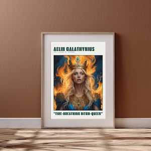 Aelin Galathynius | Fire Breathing Queen | TOG | Throne Of Glass | Aelin Quotes | Sarah J Mass | Digital Download | The Queen of Terrasen