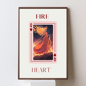 Fireheart Throne of Glass | Throne of Glass Wall Print | Aelin Galathynius | SJM Universe | Book Art | BookTok | Digital Download