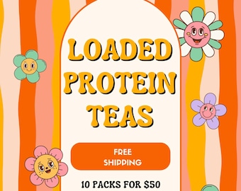 10 Loaded Protein Tea Go Packs: Sugar-Free Energy, 12g Protein