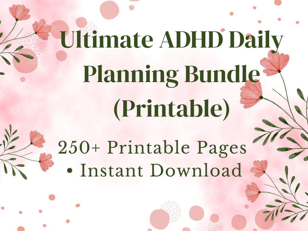 Ultimate ADHD Daily Planning Bundle (printable) - Etsy
