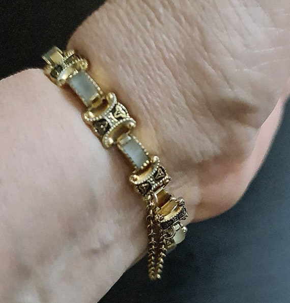 Gold plated Damascene bracelet Black gold Spanish… - image 5