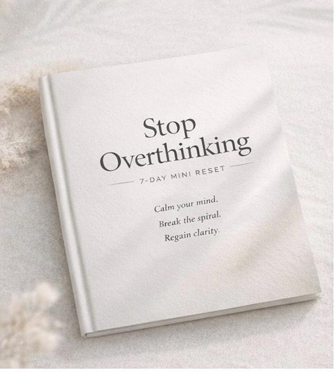 Stop Overthinking Workbook – 7 Day Mini Reset for Mental Clarity, Break ...