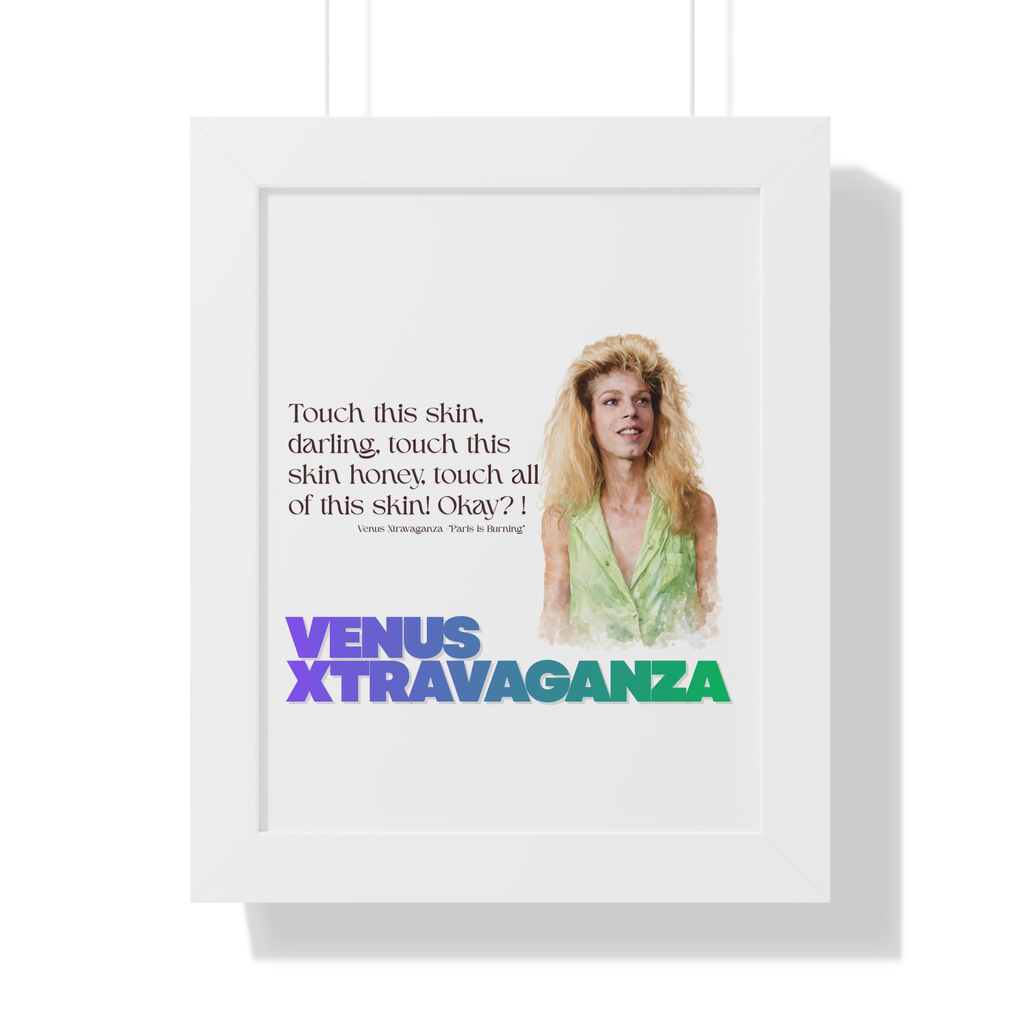 Venus Xtravaganza Typography Poster Framed Vertical Poster | Queer
