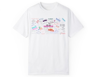 Rupaul&#39;s Drag Race Graffiti Quotes T-Shirt, Leg & Dairy, LGBTQIA+ Pride Tee, Unisex Garment-Dyed, Drag Queen Fan Gift, Drag Race Inspired