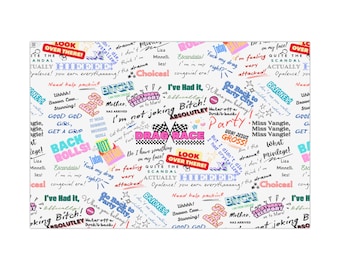Drag Race Quote Gift Wrap: Vibrant LGBTQIA+ Celebration Wrapping Paper