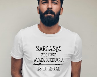 Camiseta sarcástica Avada Kedavra, diseño divertido de mago de HP