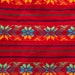 Ethnic Mexican Colorful Red Embroidered Fabric Yard Cambaya