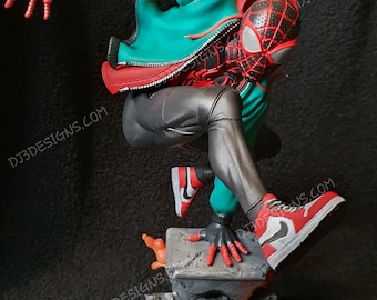Spiderman Miles Morales, 3D Resin Printed in 12k