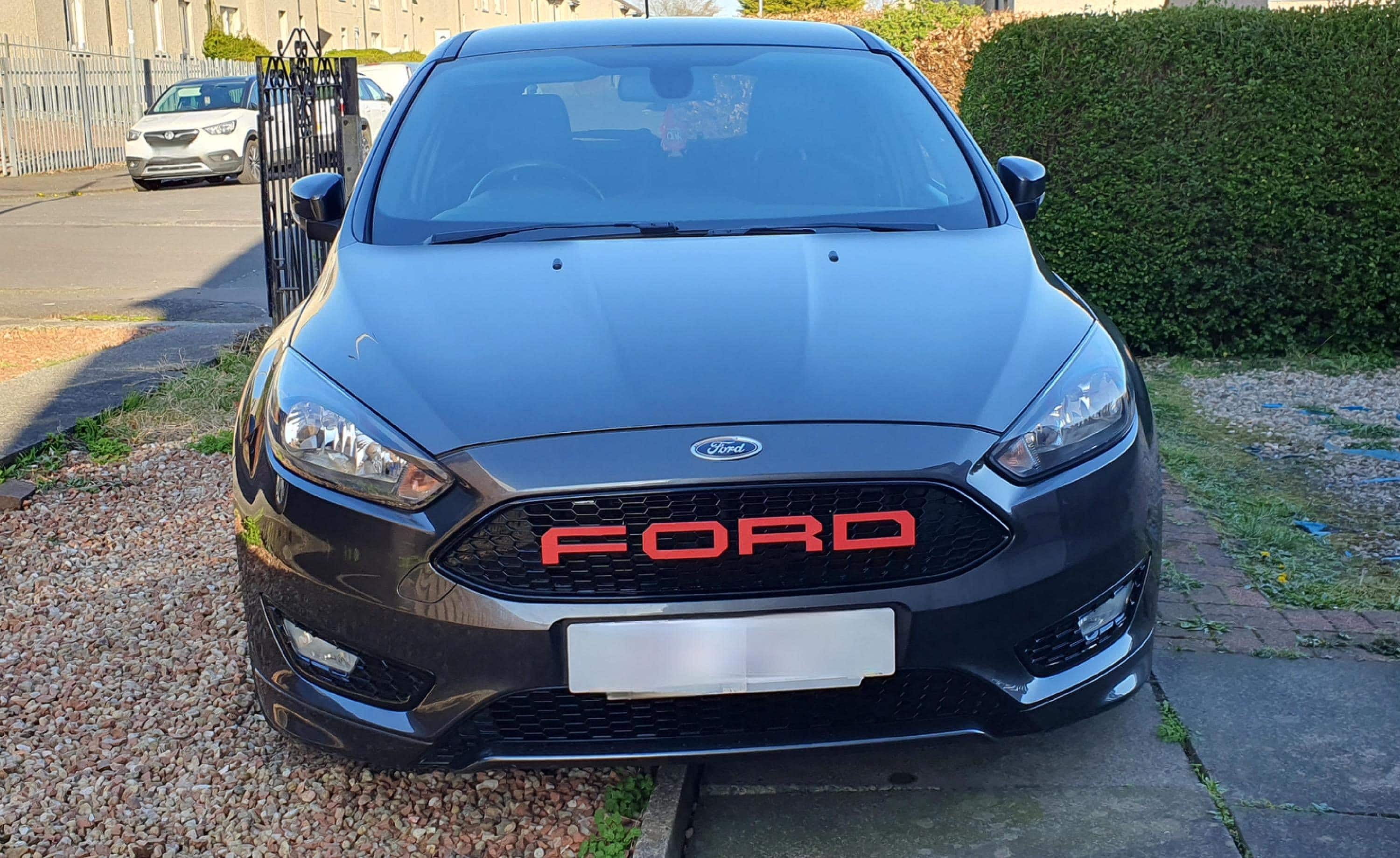 Gloss Black Rear Tailgate Badge Letters For Ford Focus ST Line & Zetec Mk4 (2018+)