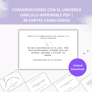 Cartas de Oráculo Imprimibles | 38 cartas con mensajes canalizados | Conversaciones con el Universo imprimibles en PDF