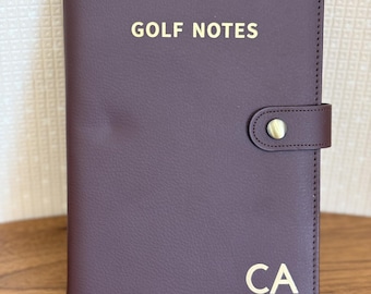 Custom Monogram Golf Scorecard Notebook, Golf Lover Gift