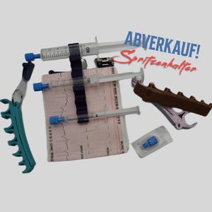 QuickAid Spritzenhalter !ABVERKAUF! 10ml/10ml/5ml/5ml/2ml/2ml + Versichertenkarten Halter, Rettungsdienst Hilfsmittel