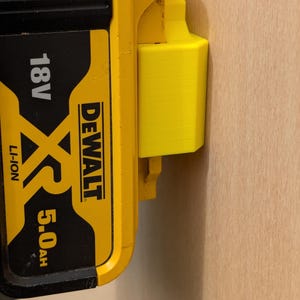 Dewalt Battery wall mount, battery dock wall holder with click fit action, tool storage, wall battery holder for Dewalt