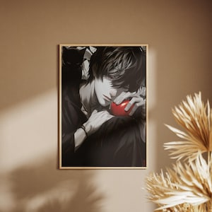Death Note Digital Poster Set – L Lawliet, Light Yagami & Misa Amane | Stunning Anime Art Collection | Printable Wall Art