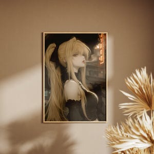 Misa aus Death Note | Digitale Anime-Poster | Geschenk für Anime-Fans | Wohndeko | Wandkunst für Otaku | Individuelle Kunst
