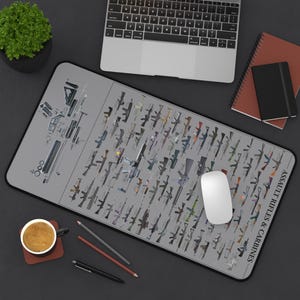 Rifles with Diagram Schematic Gaming XL Desk Mat Mousepad