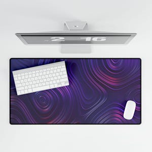 Abstract Purple & Pink Waves XL Gaming Mouse Pad – Dreamy Desk Mat