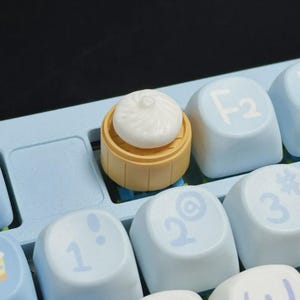 Dumpling Bun Artisan ESC Keycap – Handmade Resin Keycap for Mechanical Keyboards by KlickieKeyz