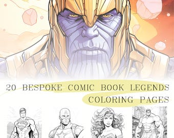 Comic Book Legends Kleurplaten: helden en schurken (afdrukbare pdf)