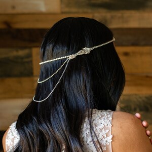 Anne Wedding bridal headpiece crystal headband headpiece vintage inspired art deco style hobo forehead