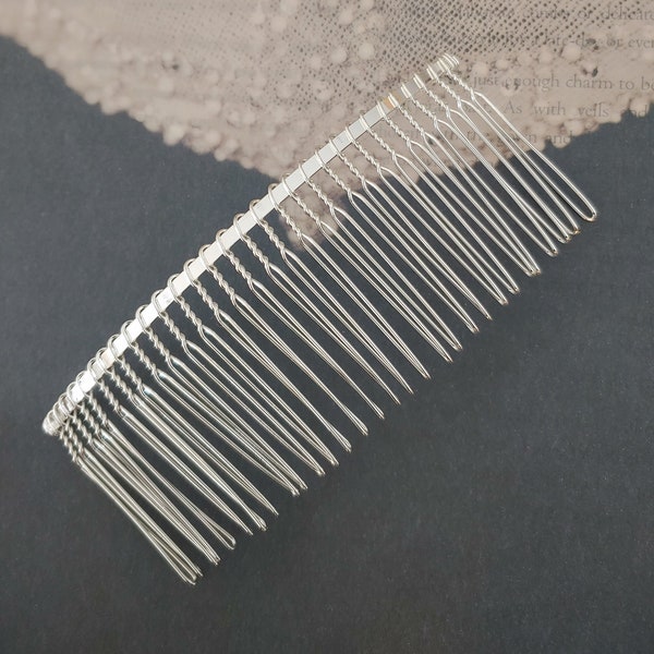 Wedding veil comb DIY twisted wire metal comb XXL