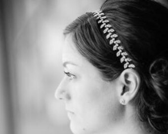 Braut Haar Stück, Braut Stirnband, Strass Haarreif, Hochzeit Haarschmuck, Braut-Accessoires