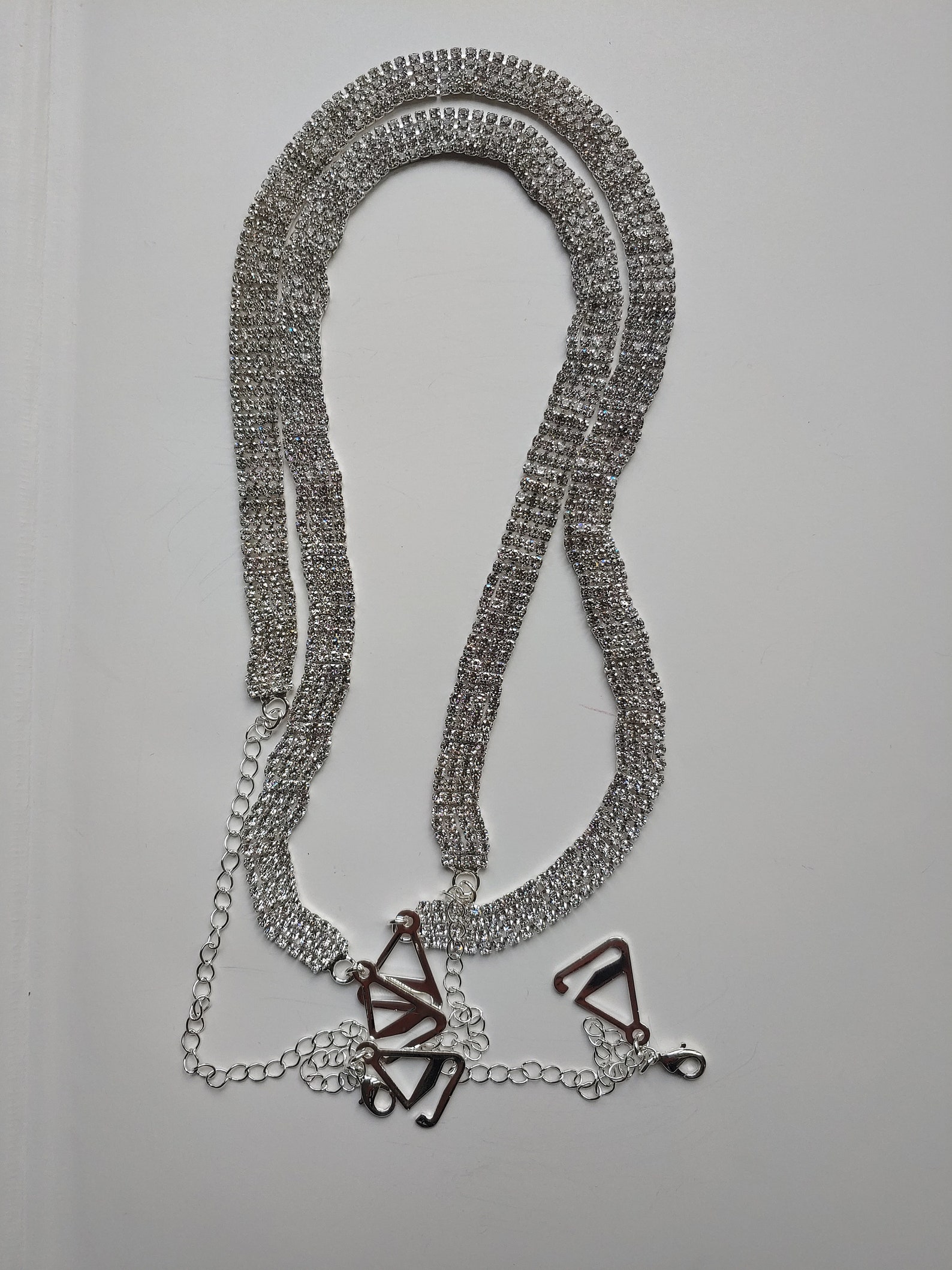 Rhinestone bra straps shoulder dress straps crystals 3 or 4 Etsy