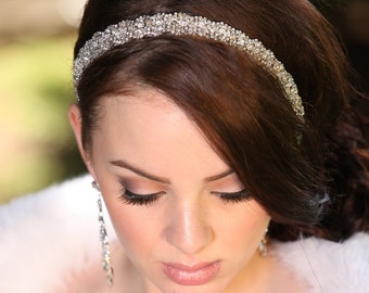 Vintage inpired Wedding headpiece,Rhinestone Headband, Wedding Headband, Bridal, Bridal Headpiece, Свадебные аксессуары для волос