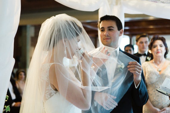 Ivory 2 tier wedding veil deals