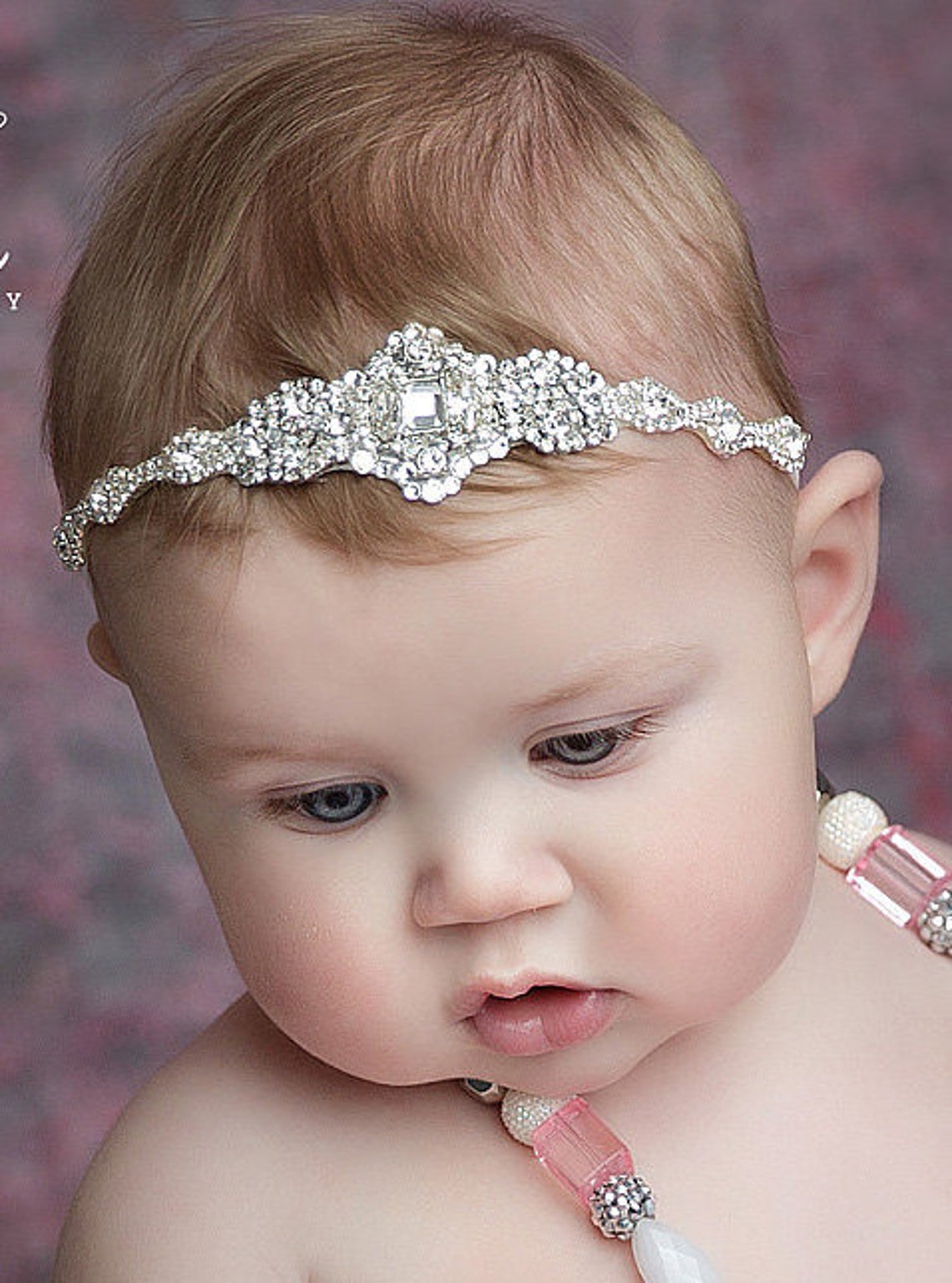 Baby Girl Christening Headpiece Flower Girl Headband Baby Etsy