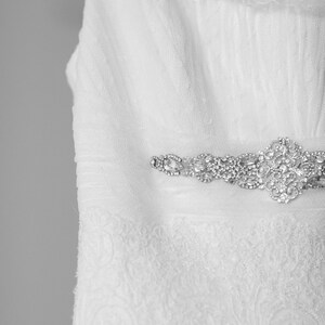 Lora Bridal Dress Gown Beaded Jeweled Crystal Belt Sash - Etsy