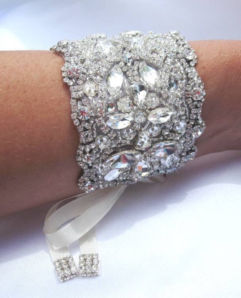 Bridal Cuff Bracelet Wedding Bracelet Wedding Jewelry Etsy