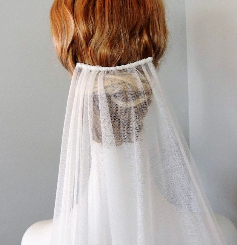 Ivory Silk Wedding Veil Silk Bridal Veil Silk Tulle Veil Etsy