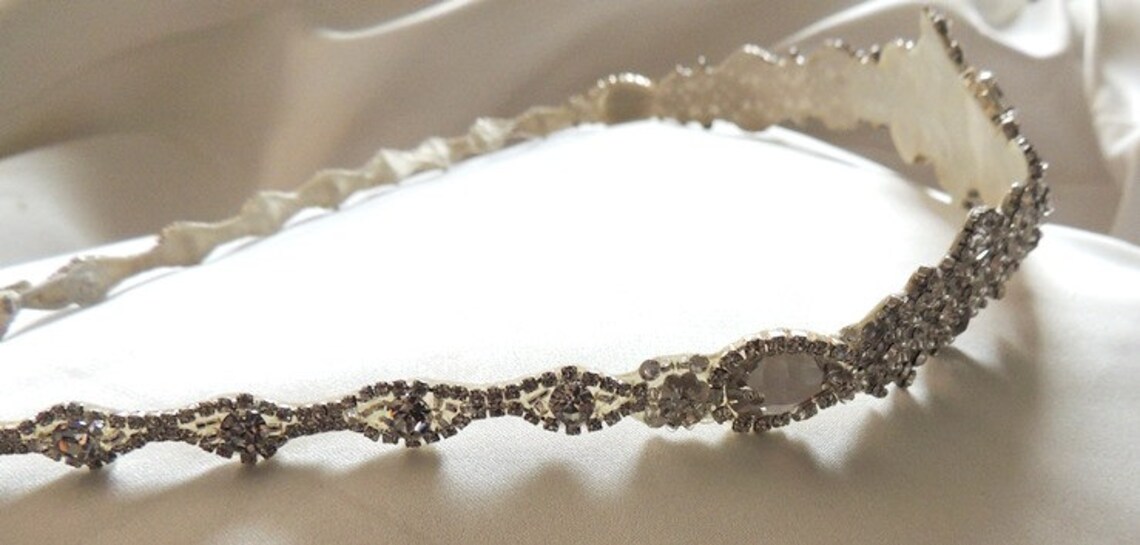 Wedding Dress Gown Crystal Jeweled Belt Embellishment Brooch Etsy