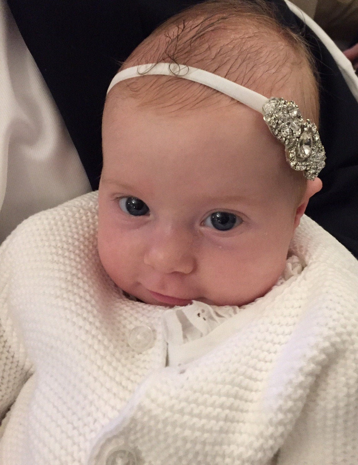 Baby Girl Christening Headpiece Flower Girl Headband Baby Etsy