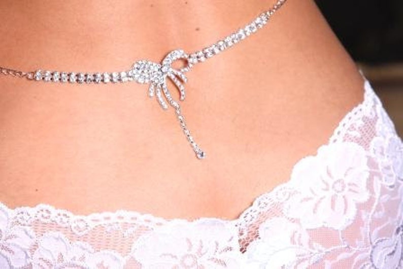 Rhinestone Butterfly Belly Back Hip Chains Sexy Belt Etsy