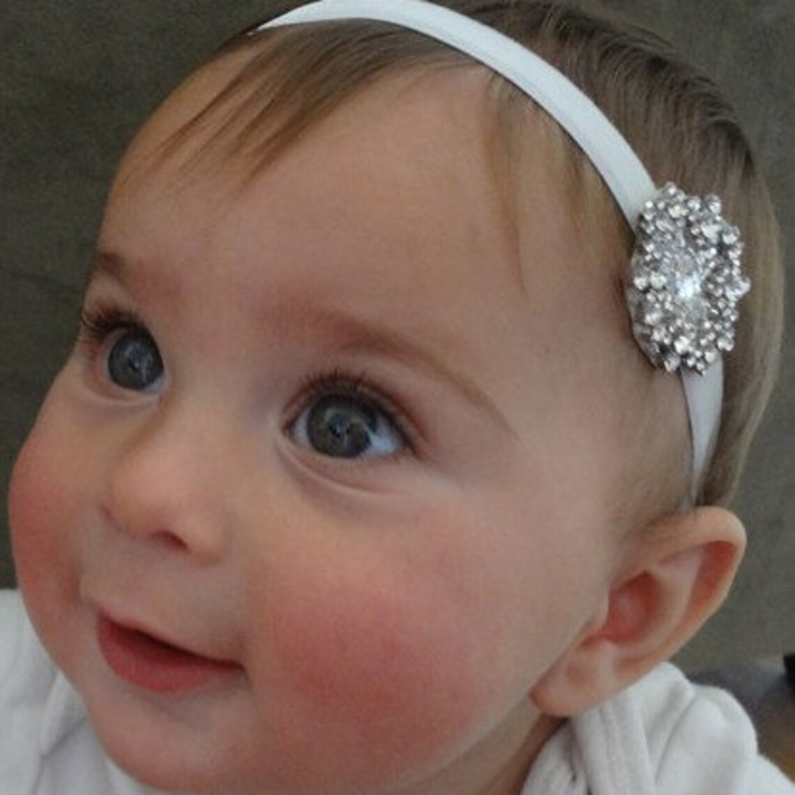 Baby Girl Christening Headpiece Flower Girl Headband Baby Etsy