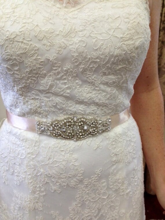 Buy Wedding Bridal Crystal Beaded Belt Jeweled Embellishment Sash