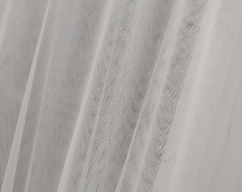 Wedding Bridal Veil Illusion Tulle Fabric Material Soft Off White Light Ivory Make Your Own DIY 1 y x 116" wide