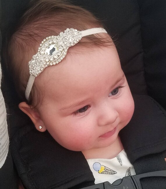Rhinestone Baby Headbands Couture Baby Headband Infant Etsy