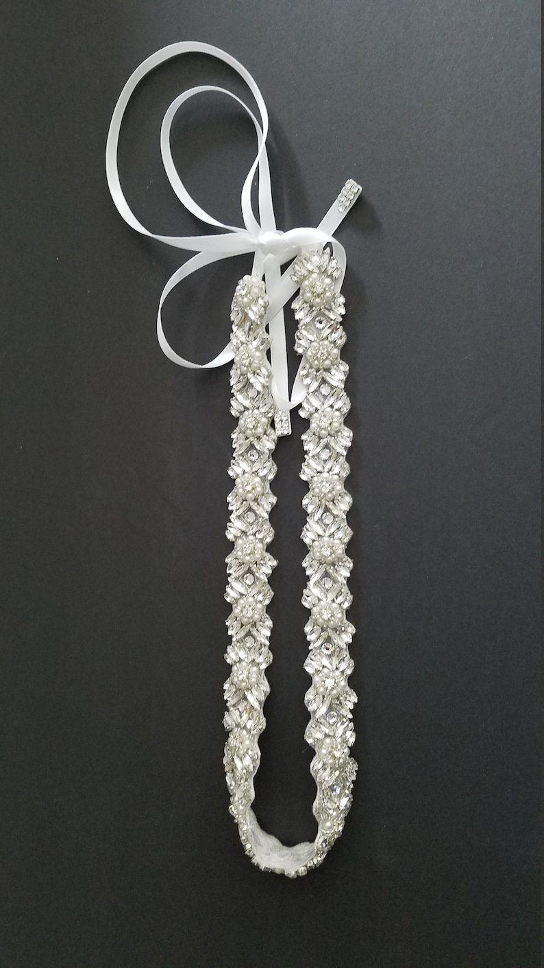 Zara Rhinestone Headband Grecian Headpiece Wedding Hair Etsy