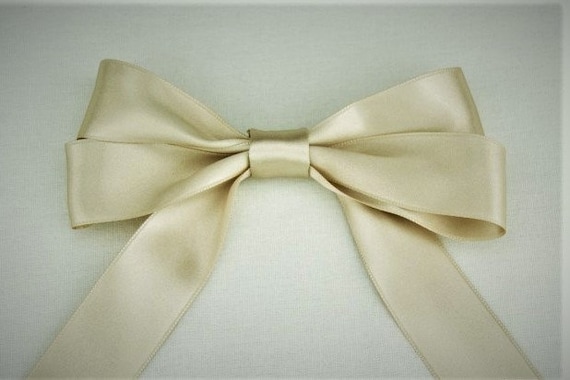 Cream 2/" 50mm Wide Silky Satin Ribbon Wedding Gown Sash