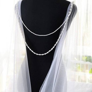 ivory or off white white wedding drop veil cape 99 inches 250 cm chapel length