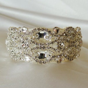 Wedding Bridal Crystal Bracelet Cuff Bangle