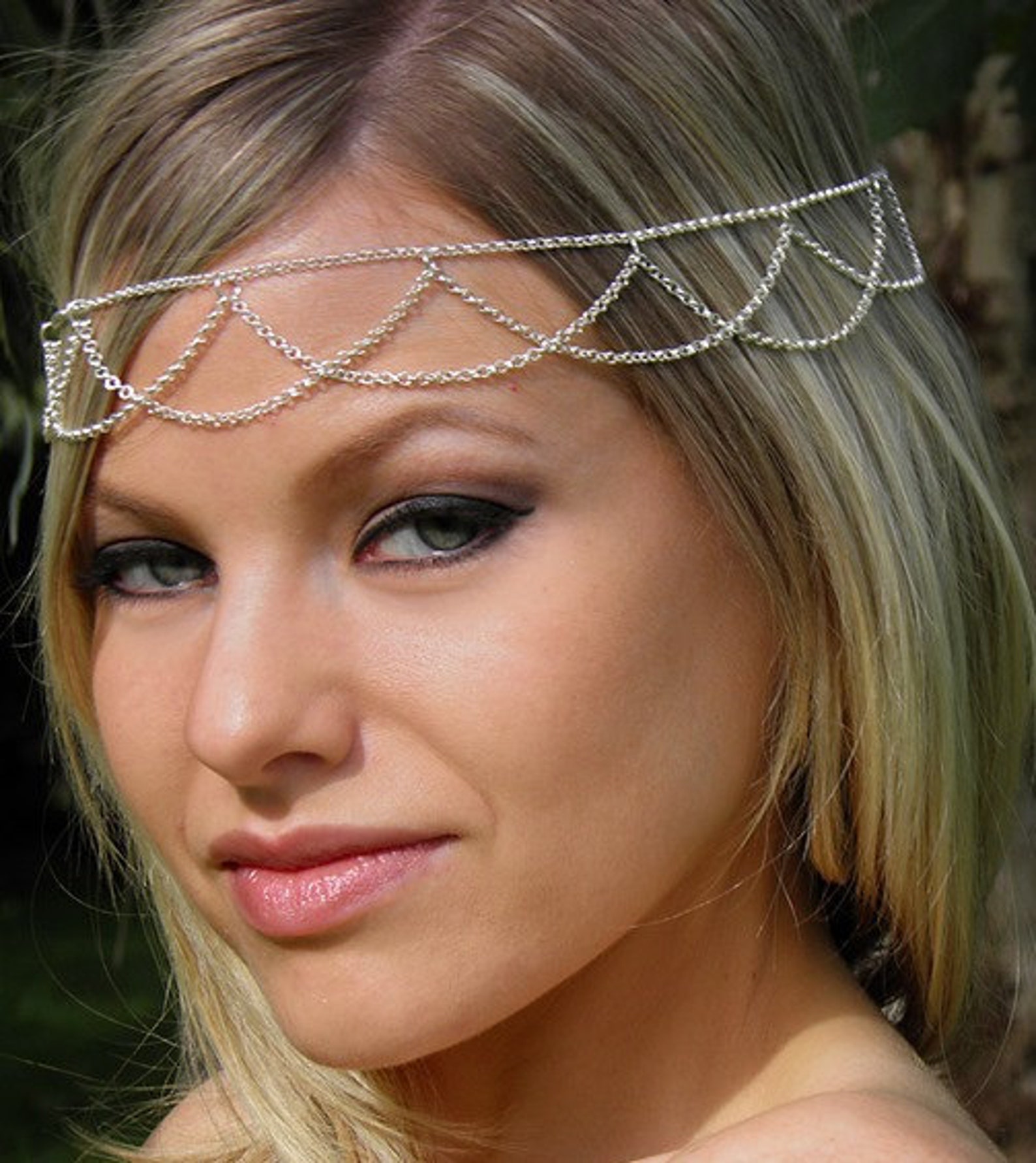 Halo Headpiece Goddess Headpiece Chain Headpiece Bridal BOHO Etsy