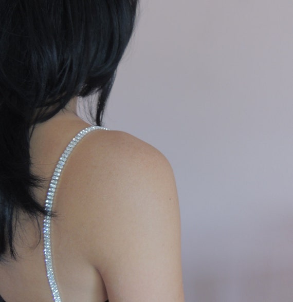 Rhinestone Bra Straps Diamate Shoulder Dress Straps Sexy Body Jewelry -   Canada