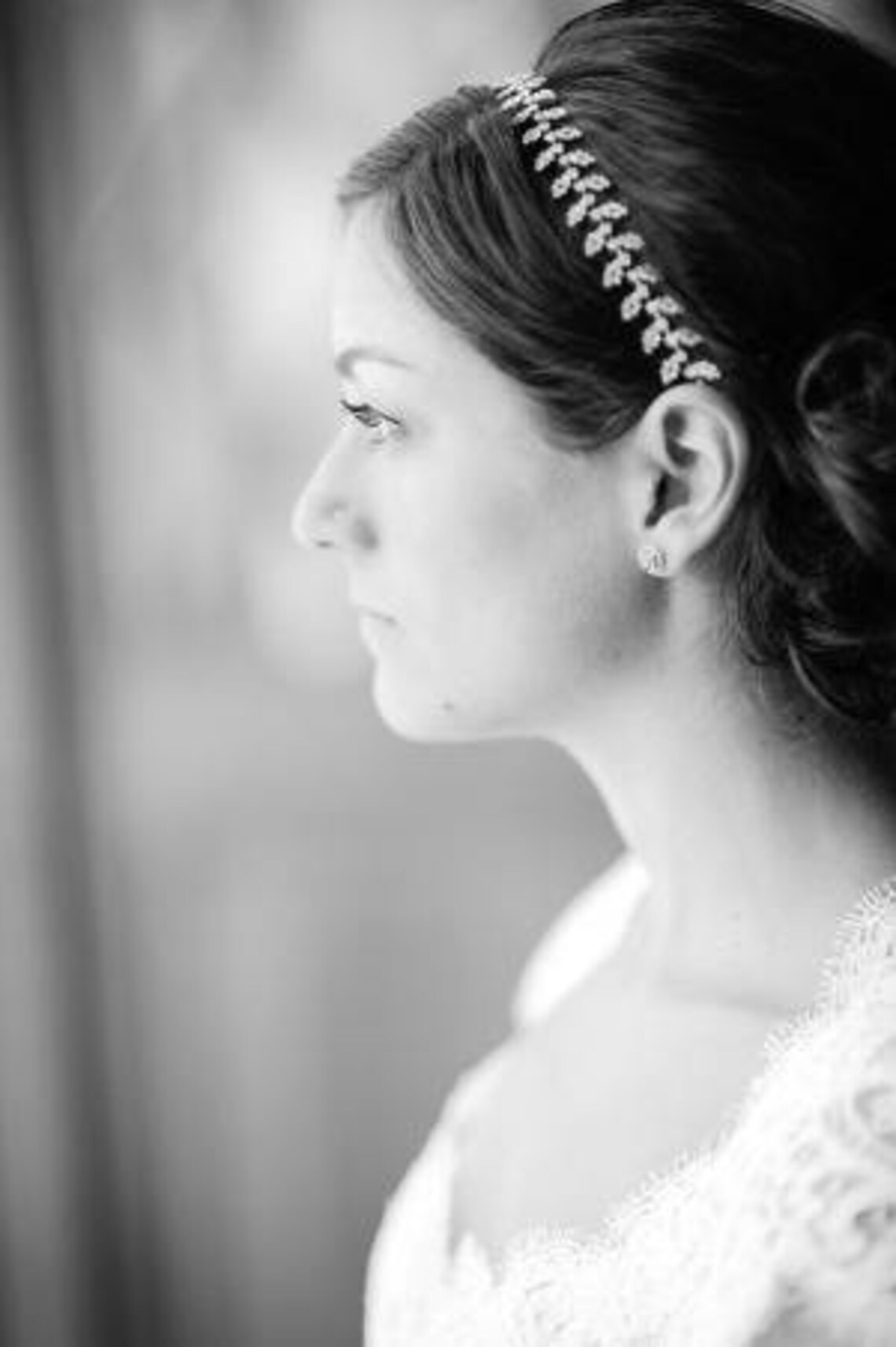 Bridal Hair Piece Bridal Headband Rhinestone Headband Etsy