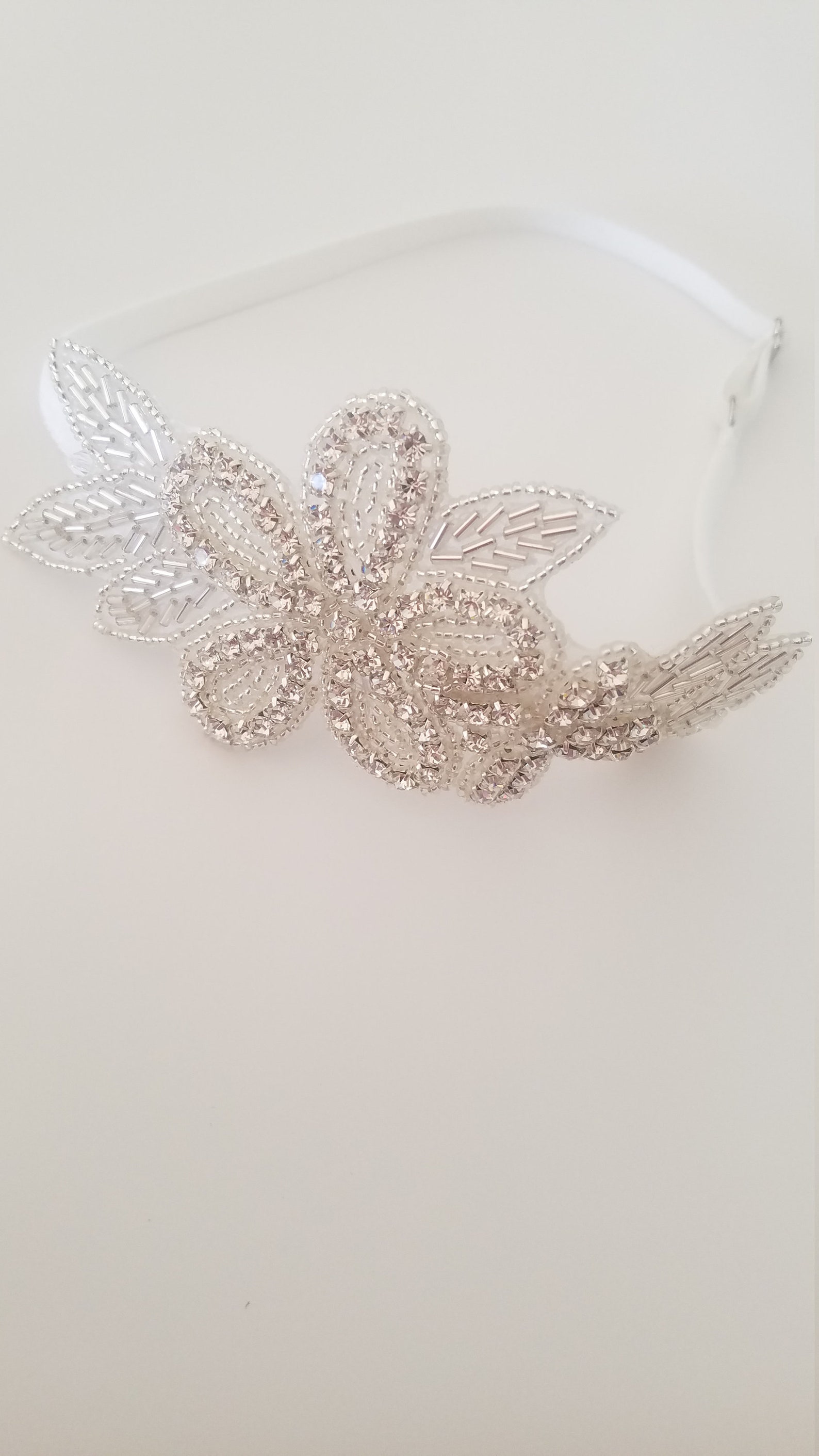 Baby Girl Christening Headpiece Flower Girl Headband Baby Etsy