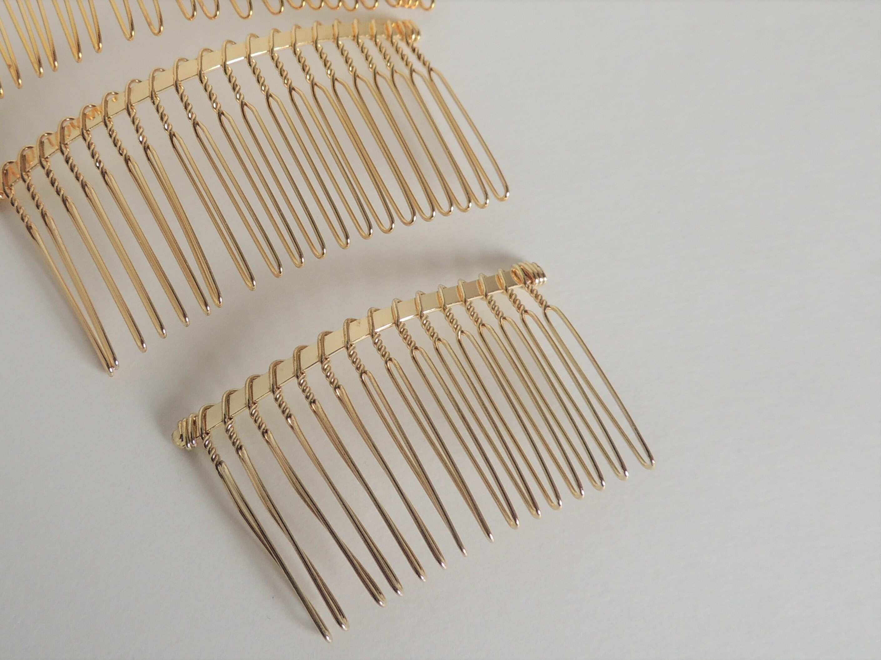 1 Pc Wire Silver Hair Comb Wedding Bridal Veil Supplies Craft DIY 4 In 