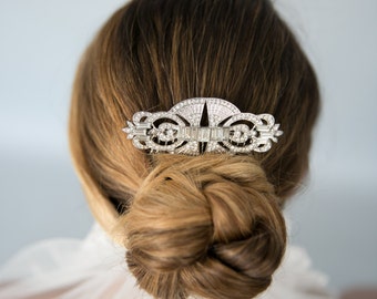 Vintage Inspired Bridal Wedding Art Deco Crystal Hair Comb